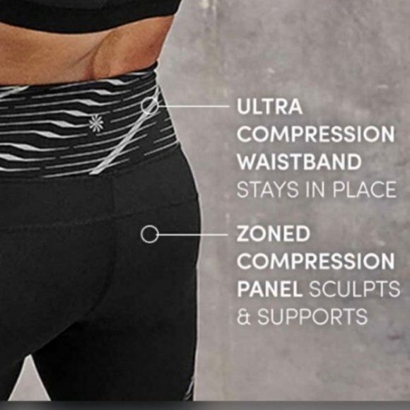 Athleta Sculptek Waves Stealth Striped Print Legging size S - Picture 5 of 5